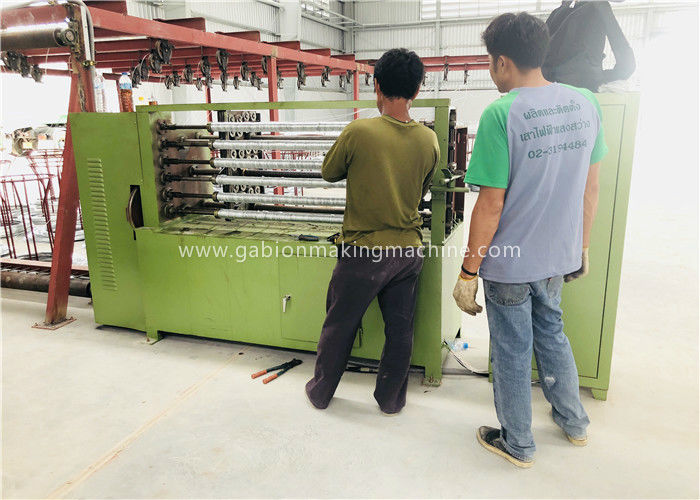 Auto Gabion Box Machine , Gabion Mesh Machine With 4300mm Weaving Width