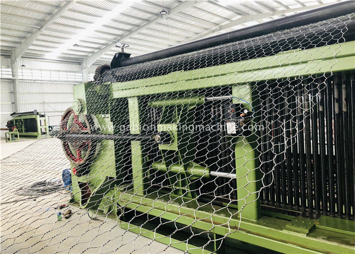 1200mm Width Gabion Making Machine / Gabion Wire Mesh Machine Mesh Sizes 22x33mm