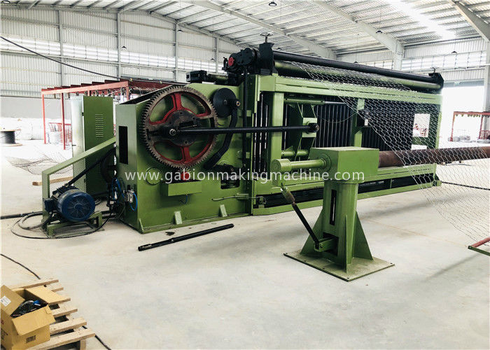 Double Driving Rods Gabion Box Machine / Automatic Wire Mesh Machine For Hillsides
